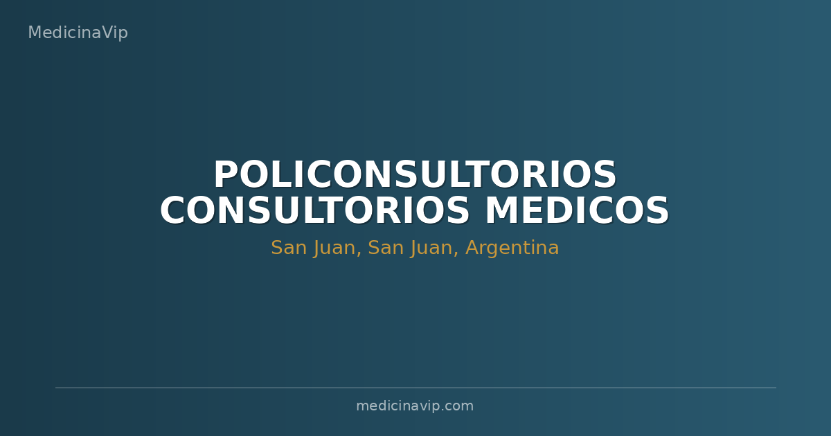 POLICONSULTORIOS CONSULTORIOS MEDICOS EXTERNOS INSTITUTO PRIVADO DE NEUROLOGIA